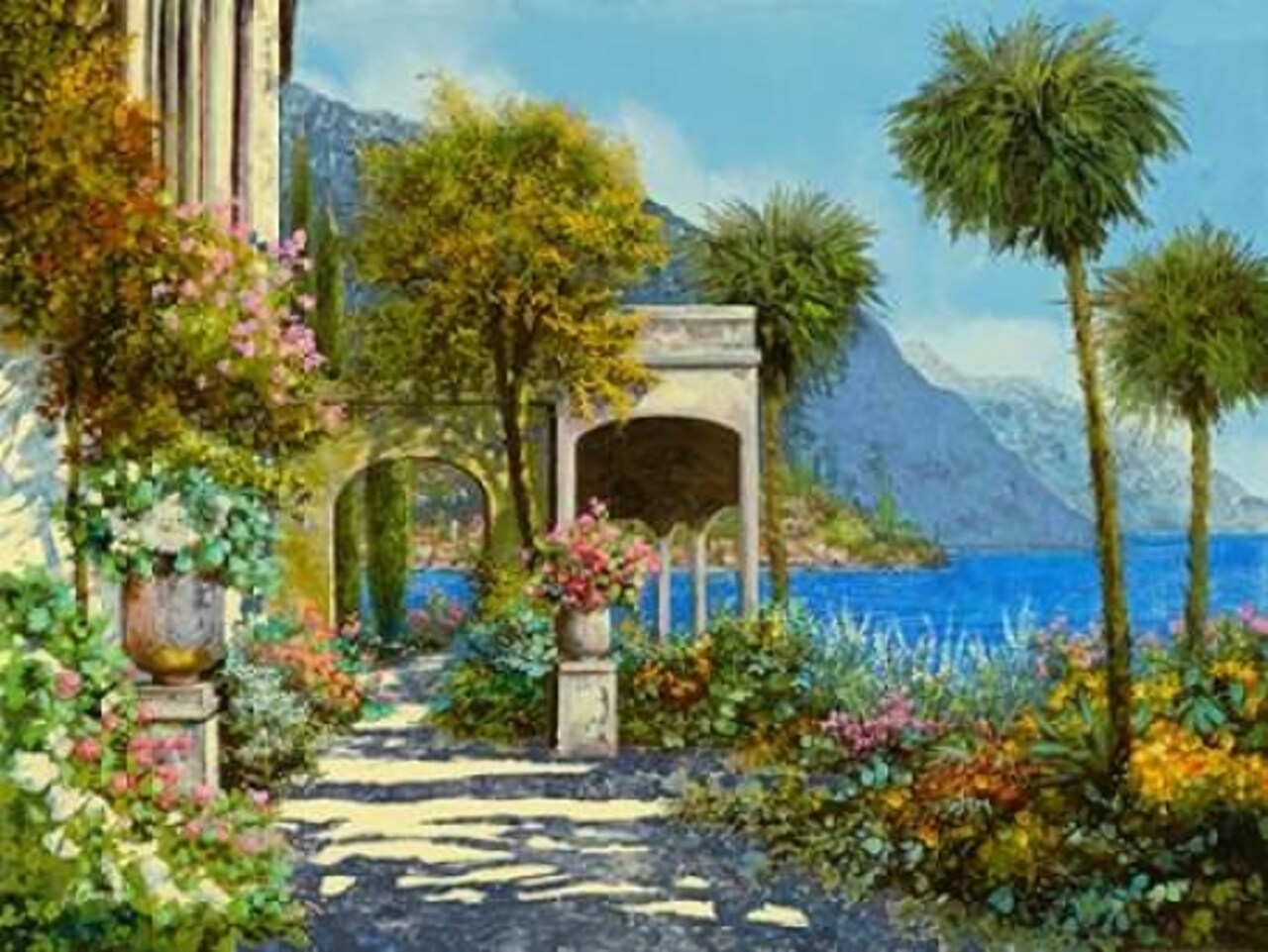 Passeggiata al Lago Poster Print by Guido Borelli - Item # VARPDXB3151D